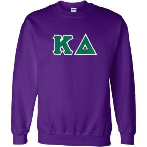 Women’s Kappa Delta Sorority Lettered Crew Neck Sweatshirt(Purple)