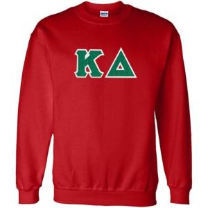 Women’s Kappa Delta Sorority Lettered Crew Neck Sweatshirt(Red)