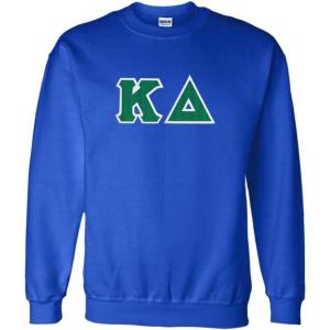 Women’s Kappa Delta Sorority Lettered Crew Neck Sweatshirt(Royal Blue)