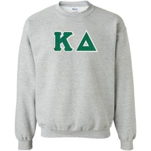Women’s Kappa Delta Sorority Lettered Crew Neck Sweatshirt(Sports Grey)