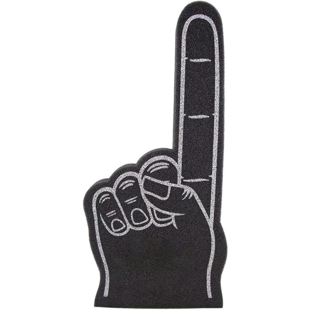 imageGreekgear Custom Foam Finger Great for Bachelor amp Bachelorette Parties Athletics Local Sport Events Games Parties and more No Minimums PinkBlack with White Imprint