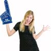 Greekgear Custom Foam Finger! Great for Bachelor & Bachelorette Parties, Athletics, Local Sport Events, Games, Parties and more – No Minimums Pink(Blue with White Imprint)