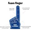 Greekgear Custom Foam Finger! Great for Bachelor & Bachelorette Parties, Athletics, Local Sport Events, Games, Parties and more – No Minimums Pink(Blue with White Imprint)