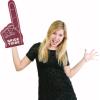 Greekgear Custom Foam Finger! Great for Bachelor & Bachelorette Parties, Athletics, Local Sport Events, Games, Parties and more – No Minimums Pink(Maroon with White Imprint)
