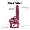 Greekgear Custom Foam Finger! Great for Bachelor & Bachelorette Parties, Athletics, Local Sport Events, Games, Parties and more – No Minimums Pink(Maroon with White Imprint)