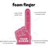 Greekgear Custom Foam Finger! Great for Bachelor & Bachelorette Parties, Athletics, Local Sport Events, Games, Parties and more – No Minimums Pink(Pink with White Imprint)