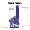 Greekgear Custom Foam Finger! Great for Bachelor & Bachelorette Parties, Athletics, Local Sport Events, Games, Parties and more – No Minimums Pink(Purple with White Imprint)