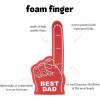 Greekgear Custom Foam Finger! Great for Bachelor & Bachelorette Parties, Athletics, Local Sport Events, Games, Parties and more – No Minimums Pink(Red with White Imprint)