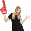 Greekgear Custom Foam Finger! Great for Bachelor & Bachelorette Parties, Athletics, Local Sport Events, Games, Parties and more – No Minimums Pink(Red with White Imprint)
