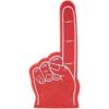 Greekgear Custom Foam Finger! Great for Bachelor & Bachelorette Parties, Athletics, Local Sport Events, Games, Parties and more – No Minimums Pink(Red with White Imprint)