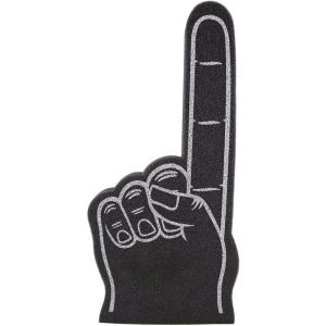 Greekgear Custom Foam Finger! Great for Bachelor & Bachelorette Parties, Athletics, Local Sport Events, Games, Parties and more – No Minimums Pink(Black with White Imprint)