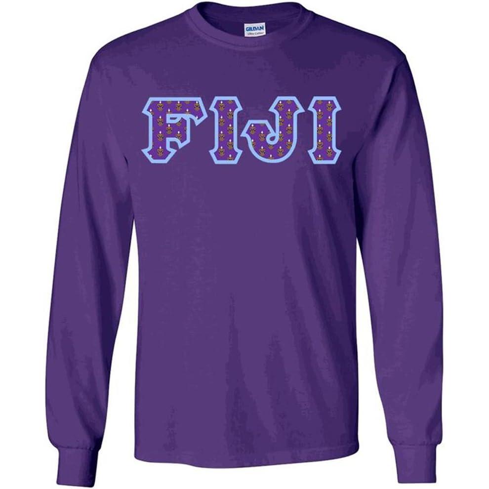 imageFiji Fraternity Crest Twill Letter Longsleeve TeePurple