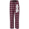 Alpha Chi Rho Pajamas Flannel Pant(Maroon/White)