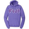 Fiji Pigment-Dyed Lettered Hooded Sweatshirt(Amethyst)