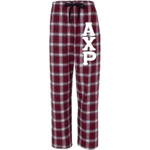 Alpha Chi Rho Pajamas Flannel Pant(Maroon/White)