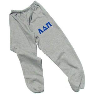 Greekgear Women’s Alpha Delta Pi Lettered Thigh Sweatpants(Sports Grey)
