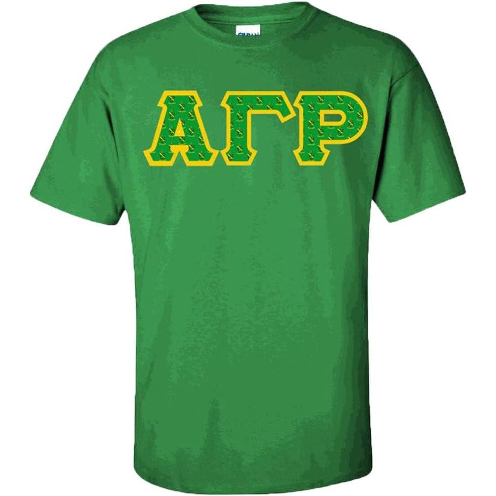 imageAlpha Gamma Rho Fraternity Crest Twill Letter TeeForest Green