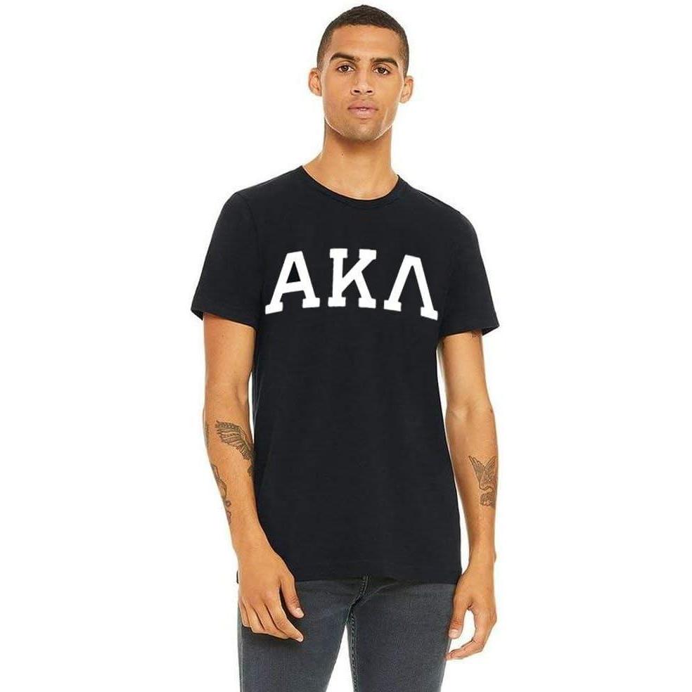 imageAlpha Kappa Lambda Arched Greek Letter TShirtBlack