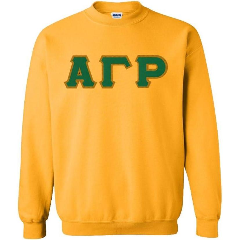 imageGreekgear Alpha Gamma Rho Custom Twill Crewneck SweatshirtAthletic Gold