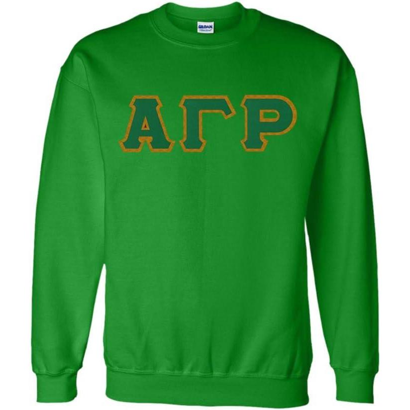 imageGreekgear Alpha Gamma Rho Custom Twill Crewneck SweatshirtIrish Green