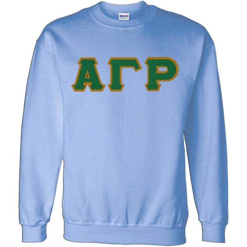 imageGreekgear Alpha Gamma Rho Custom Twill Crewneck SweatshirtLight Blue