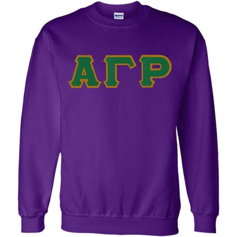 imageGreekgear Alpha Gamma Rho Custom Twill Crewneck SweatshirtPurple