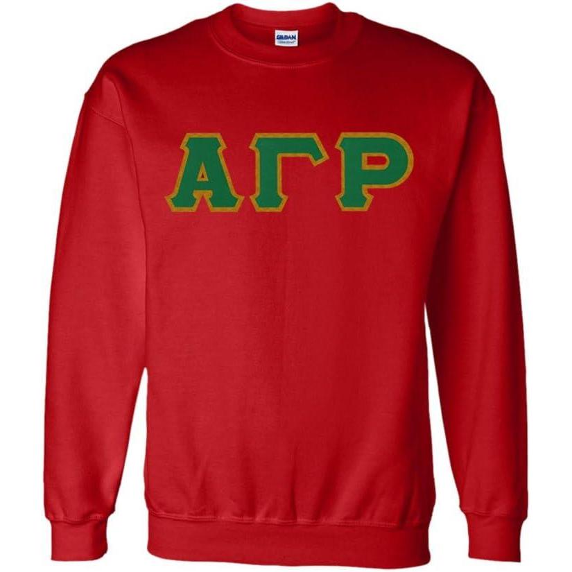 imageGreekgear Alpha Gamma Rho Custom Twill Crewneck SweatshirtRed