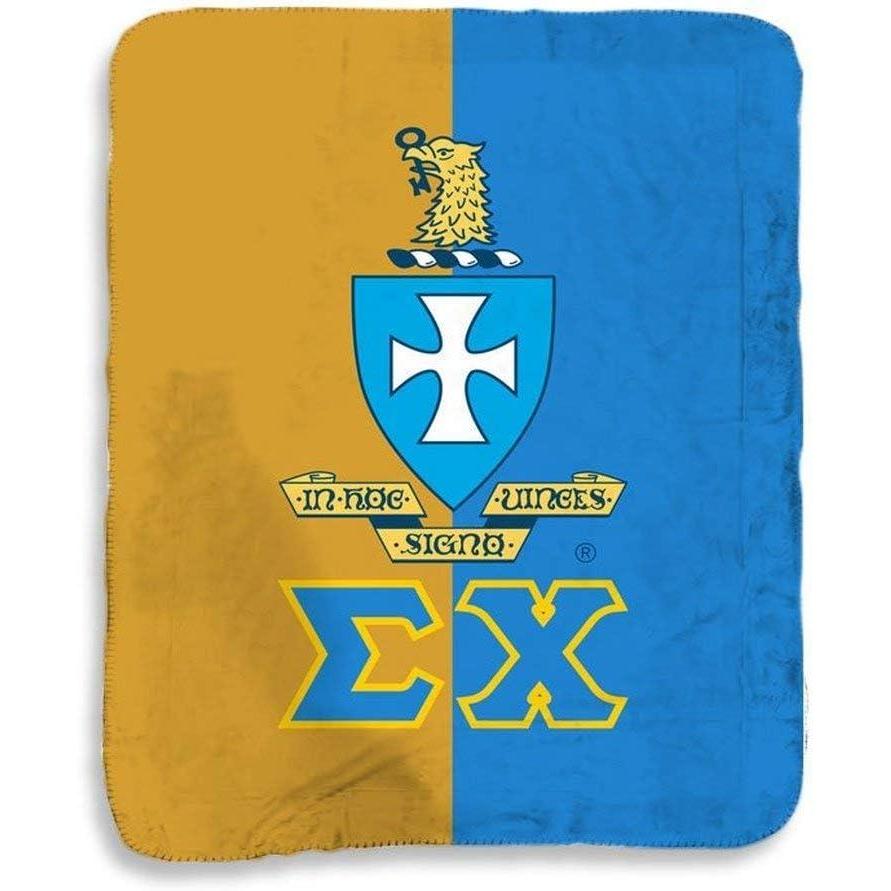 imageGreekgear Sigma Chi Two Tone Sherpa Lap Blanket
