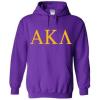 Alpha Kappa Lambda World Famous Greek Hoodie – Purple with Gold Imprint(Purple)