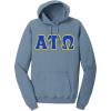 Alpha Tau Omega ATO Pigment-Dyed Lettered Hooded Sweatshirt(Mist)