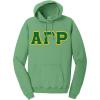 Greekgear Alpha Gamma Rho Pigment-Dyed Lettered Hooded Sweatshirt(Safari)