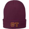 Theta Tau Big Greek Lettered Knit Cap Maroon