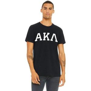 Alpha Kappa Lambda Arched Greek Letter T-Shirt(Black)