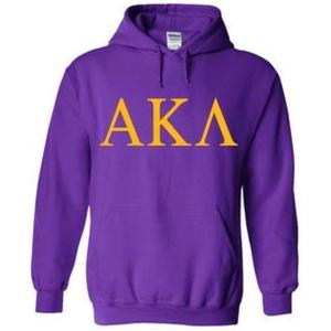 Alpha Kappa Lambda World Famous Greek Hoodie – Purple with Gold Imprint(Purple)