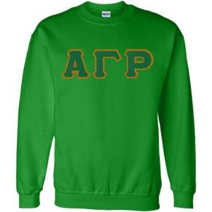 Greekgear Alpha Gamma Rho Custom Twill Crewneck Sweatshirt(Irish Green)