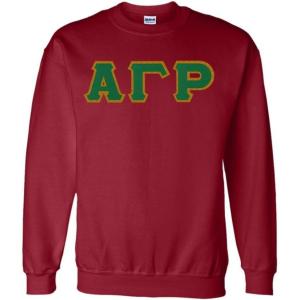 Greekgear Alpha Gamma Rho Custom Twill Crewneck Sweatshirt(Maroon)