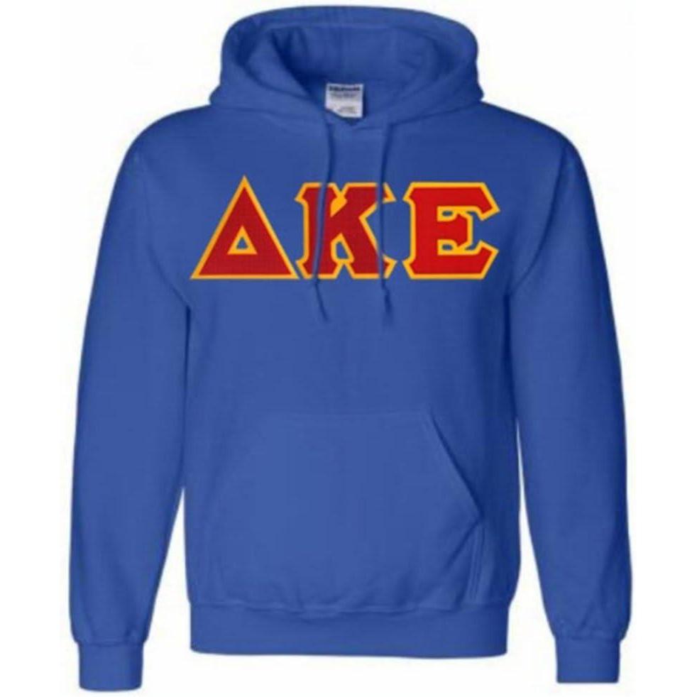 imageDelta Kappa Epsilon Lettered Hooded SweatshirtRoyal Blue