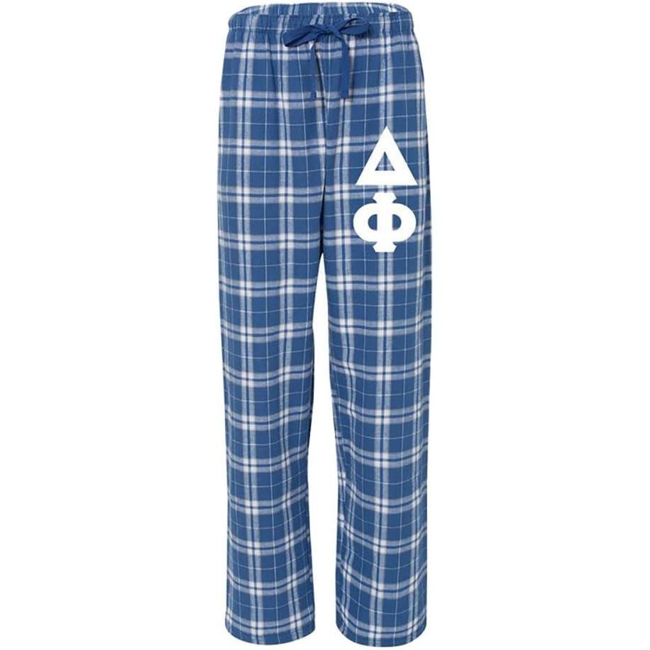 imageDelta Phi Pajamas Flannel PantRoyalSilver