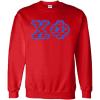 Chi Phi Fraternity Crest Twill Letter Crewneck Sweatshirt(Red)