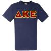 Delta Kappa Epsilon DKE Lettered V-Neck T-Shirt(Navy Blue)