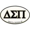 Delta Sigma Pi Euro Decal Oval Sticker Black