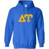 Delta Upsilon DU World Famous Greek Hoodie – Royal Blue with Gold Imprint(Royal Blue)