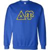 Delta Upsilon Du Fraternity Crest Twill Letter Crewneck Sweatshirt(Royal Blue)
