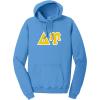 Delta Upsilon Du Pigment-Dyed Lettered Hooded Sweatshirt(Blue Moon)