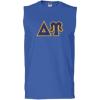Delta Upsilon Lettered Sleeveless Tee(Royal Blue)