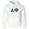 Greekgear Delta Phi Lettered Hooded Sweatshirt(White)