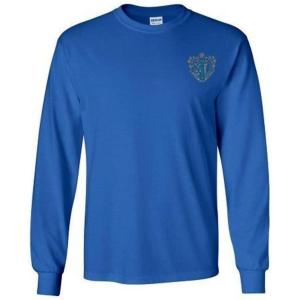 Chi Phi Fraternity Crest Longsleeve Tee(Royal Blue)