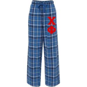 Chi Phi Pajamas Flannel Pant(Royal/White)