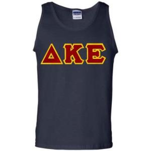 Delta Kappa Epsilon Lettered Tank Top(Navy Blue)