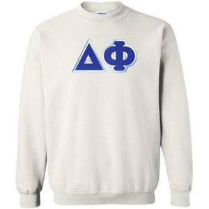 Delta Phi Lettered Crewneck(Light Grey)